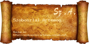 Szoboszlai Artemon névjegykártya